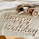 Happy  Birthday 木製レターバナー 2点セット 誕生日 飾り ハッピーバースデー くま 星 月