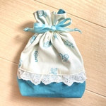 青いお花畑巾着💙
