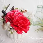 「再販」母の日・カーネーション＆グリーンアレンジ