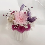 ミニ仏花マムと千日紅のアレンジ
