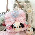 ☆編みぐるみ☆ワンちゃん☆ミニミニ☆バック☆