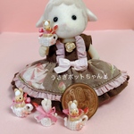 【送料無料】うさぎ🐰ポット🫖ちゃん　ピンク色リボン