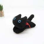 【訳あり】ねこクリップ（ねこばさみ）　黒ねこ　青目　ブルーアイ