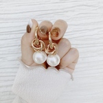 【再販×12】gold ring×big pearl pierce
