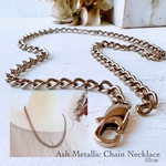 【Ash Metallic chain Necklace】52cm メンズ/レディース/ユニセックス アッシュメタリック