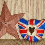 値下げSALE！！オリジナル くまさん ユニオンジャック ストラップ キーホルダー