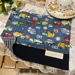 【再8】ラスト①車❤️25×35⭐️30×35両面ラン チョンマット(ネイビー&マスタード)