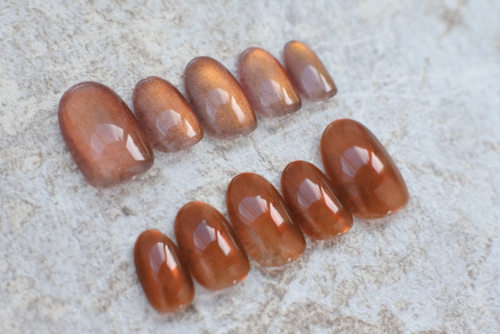 no.54)茜色の艶玉ネイル - uchi nail | minne byGMOペパボ 国内最大級