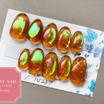 《146》うるうる ちゅるん 氷ネイル ブラウン ネイルチップ 茶色 量産型