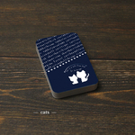 モバイルバッテリー5000mAh（蓄電用コード付き）【cats〈ネイビー〉】 【名入れ可】