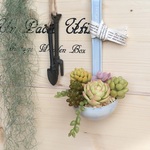 【OpenSale】フェイク多肉植物のレードルアレンジ