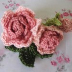 ピンク薔薇のコサージュ