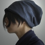 ターバンな帽子　ネイビーリバーシブルB