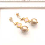 pinkクローバーピアス