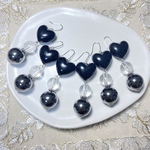 【Autumn Market】🖤ぷっくりハートのボリュームピアス