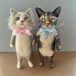 no.138 ふさふさ猫さんとキジトラさん（予約品につき、予約の方以外ご購入できません）