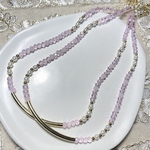 【Autumn Market】💗メタルバーとランダムビーズのネックレス