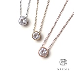 つけっぱなし！OK♪ 316L サージカルステンレス　1粒　CZ ジルコニア　ネックレス 金属アレルギー対応　ステンレス