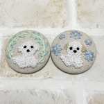 miyomarian54様オーダー品　【送料無料】刺繍　くるみボタン　トイプードル