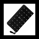 【skull_studs@leather 長財布 ロングウォレット。】スカル スタッズ レザー 病みかわいい  ゴシック ダーク パンク ロック モード ユニセックス メンズ ストリート ブラック