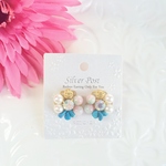 【SALE】　フラワー　ビジュー　ピアス