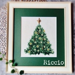 【Riccio's Christmas tree】クロスステッチキット☆コンプリート