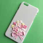 iPhon6プラス用着せ替えカバー＊パステルブーケ