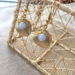 ☆天然石ブルーレースアゲートのピアス☆