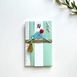 【サイズリニューアル！】ご祝儀袋：越前もみ紙 若竹×富士山