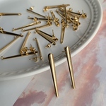 【6個】ステンレス 　カン付き　ロングドロップ　ピアス