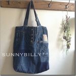 ●usedオーバーオールのリメイクバッグ●【sunnybilly**】