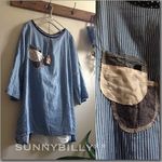 ●ガーゼヒッコリーとレースのプルオーバー●【sunnybilly】