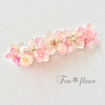 ＊桜のピンクカラー淡雫バレッタ＊
