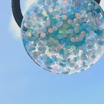 雨降りと紫陽花色のみずたまヘアゴム