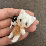 ハロウィンver  二足歩行　オレンジ白猫ちゃん　モールアート　モールベア 