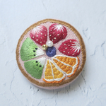 ｟再販｠【ミニフルーツタルト】刺繍 ブローチ いちご