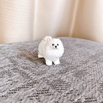 ポメラニアン　犬　子犬　置物　粘土　フィギュア