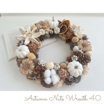 送料無料☆　Autumn Nuts Wreath 40