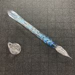 取り置き品【1点限定 ブルーラメ グラデーション ダイクロ ガラスペン】