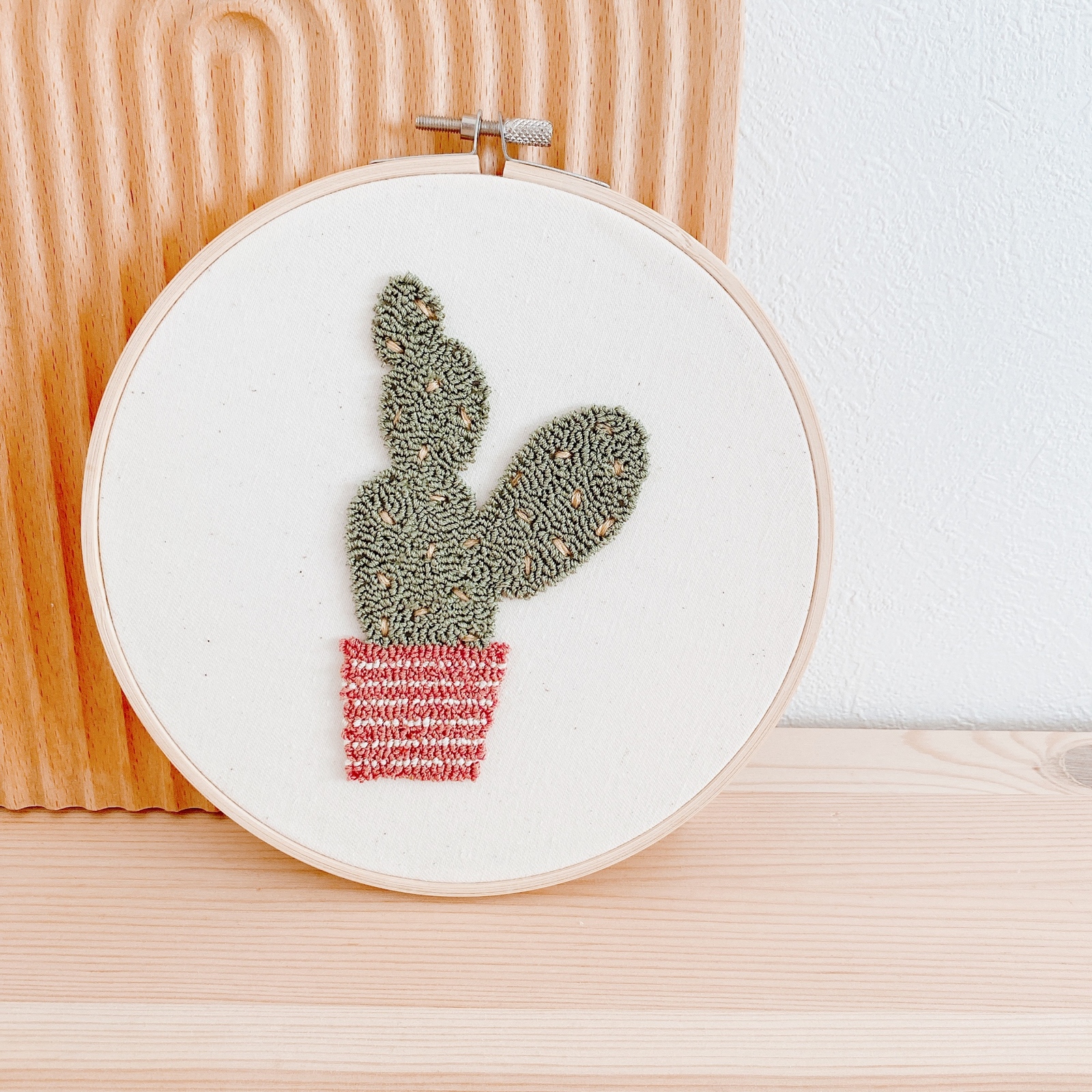 パンチニードル フリーステッチングニードル レモン 刺繍枠 壁飾り