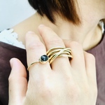 真鍮リング「winding roll」