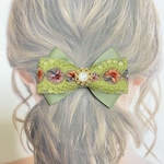 インド刺繍リボン✲*ﾟバレッタ・ヘアクリップ