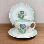 スージークーパー りんどう トリオ A イギリス製 ヴィンテージ食器 susie cooper Blue Gentian ブルージェンション