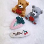 送料無料 ♡ ワンコイン / 手書き風お名前刺繍ピン𖦊 