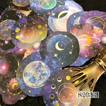 送料無料　【S203-3 コラージュ素材】海外PETシール　ジャーナル　宇宙　月　手帳　おすそ分け　スクラップ