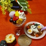 ミニチュア ハロウィン　オバケカレー　かぼちゃシチュー　パフェ