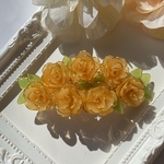 大きなバレッタ「Rose bouquet」〜杏子色（あんずいろ）　送料無料