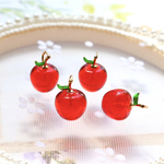 新作★りんごのガラスチャーム　赤