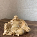 仏像　木彫　布袋尊像　ツゲ