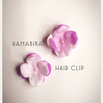 再販*2＊はなびらのヘアクリップセット/purple